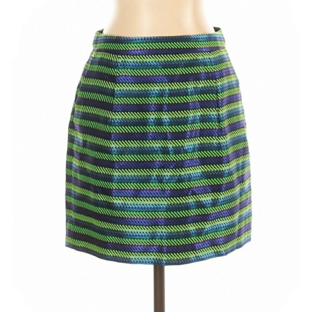 J. Crew Collection Striped Mini Skirt Size 00